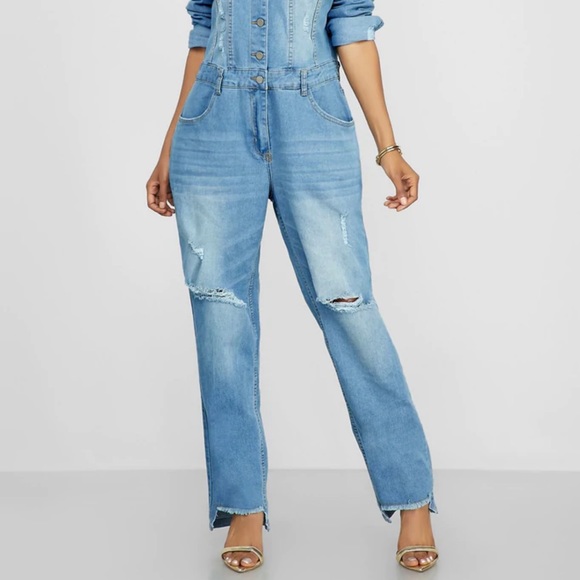 NWT Kosmios Denim Jumpsuit - Picture 6 of 6